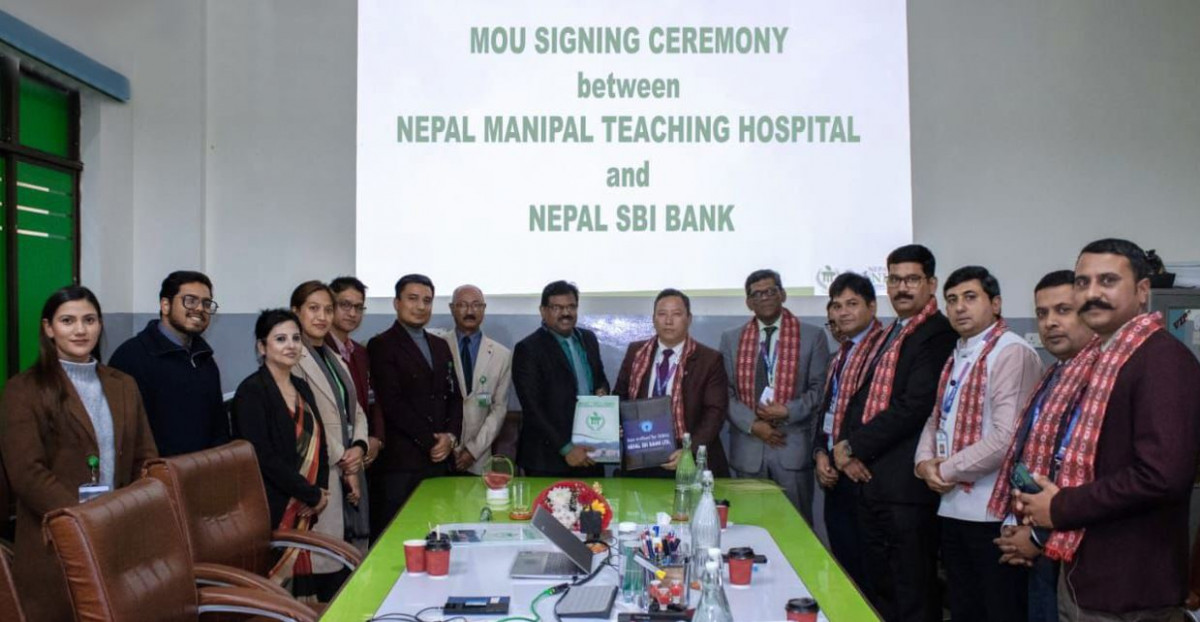 Agreement between Nepal SBI Bank and Manipal Education and Medical Group